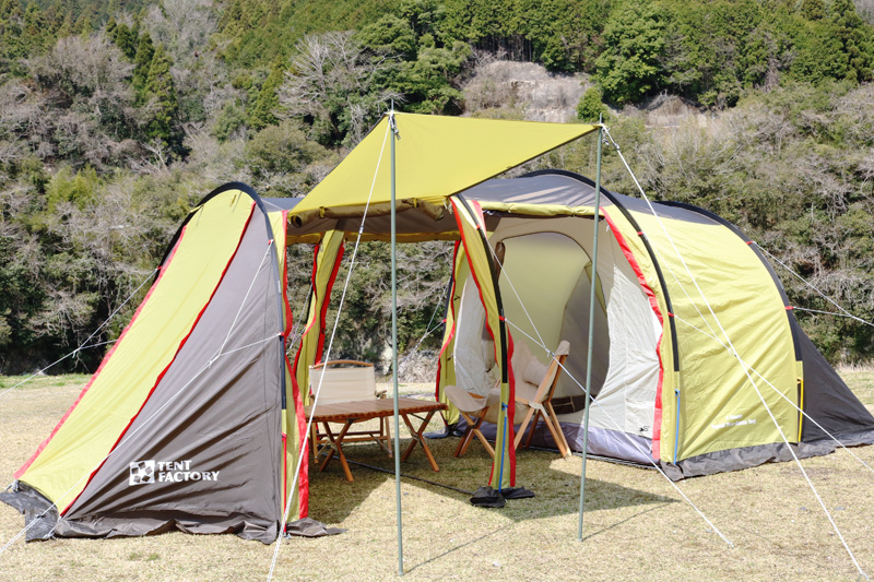 トンネル2ルームテント ロングを設営してみた！税込4万円を切る