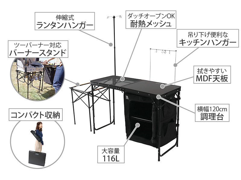 これひとつでカッコイイキッチンベースが出来上がる！DODの