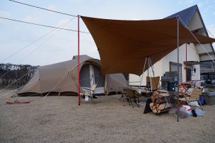 ogawaのテントで子供4人でも広々快適。賑やかに過ごすファミリーキャンプ