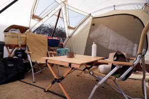 ファミリーキャンプのテント泊はスノーピーク。快適空間で子供と楽しく過ごす