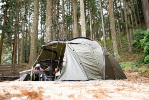 設営簡単なテントで楽しむソロキャンプ！風がないのが冬キャンのメリット